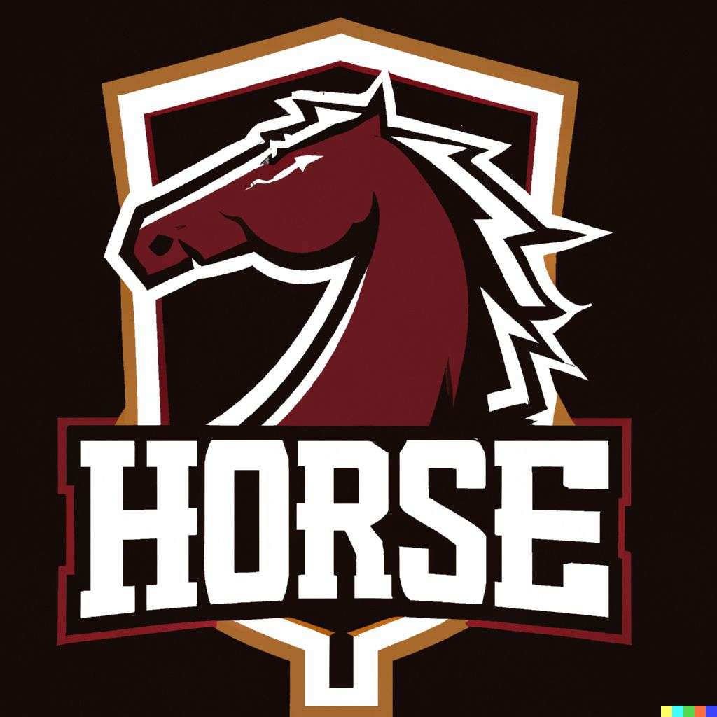 a horse, NHL team emblem design